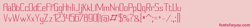 フォントConylight – ピンクの背景に赤い文字