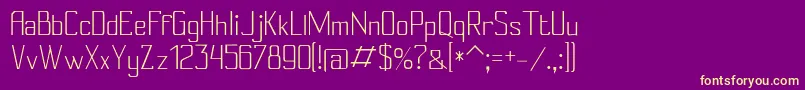Conylight Font – Yellow Fonts on Purple Background