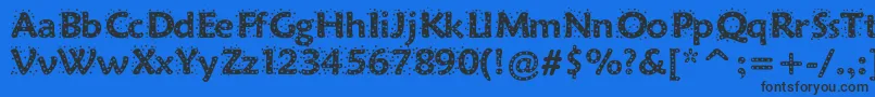 Sprinkles Font – Black Fonts on Blue Background