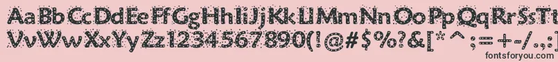 Sprinkles-Schriftart – Schwarze Schriften auf rosa Hintergrund