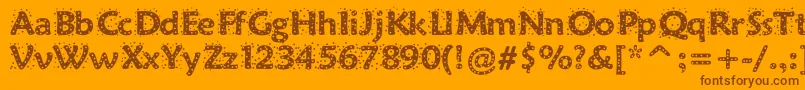 Sprinkles Font – Brown Fonts on Orange Background