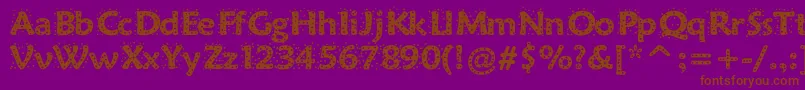 Sprinkles Font – Brown Fonts on Purple Background