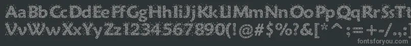 Sprinkles Font – Gray Fonts on Black Background