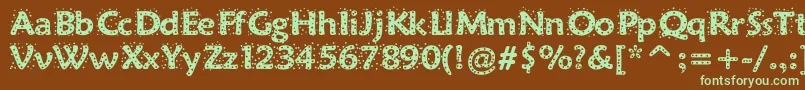 Sprinkles Font – Green Fonts on Brown Background