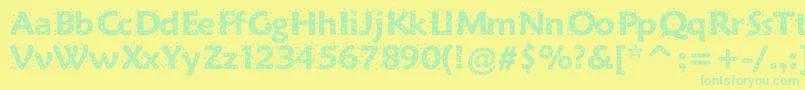 Sprinkles Font – Green Fonts on Yellow Background