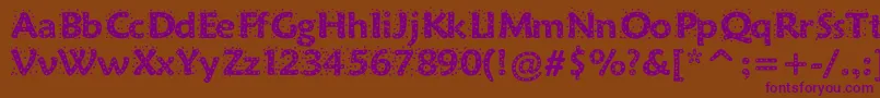 Sprinkles Font – Purple Fonts on Brown Background