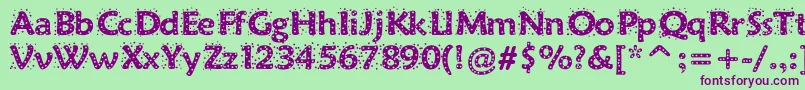 Sprinkles Font – Purple Fonts on Green Background