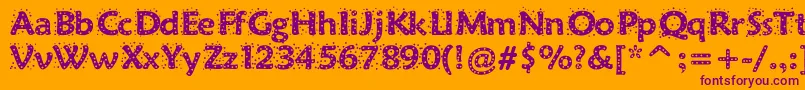 Sprinkles Font – Purple Fonts on Orange Background