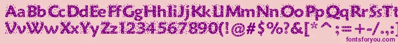 Sprinkles-Schriftart – Violette Schriften auf rosa Hintergrund