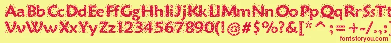 Sprinkles Font – Red Fonts on Yellow Background