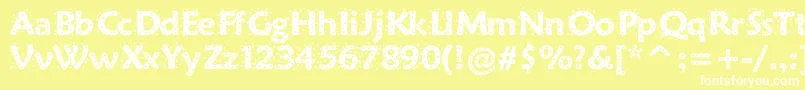 Sprinkles Font – White Fonts on Yellow Background