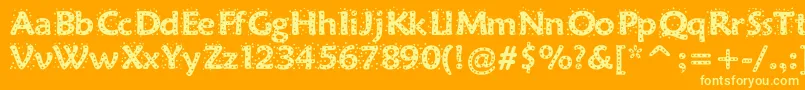 Sprinkles Font – Yellow Fonts on Orange Background