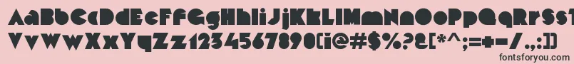 Fonte MekonBlockalt – fontes pretas em um fundo rosa