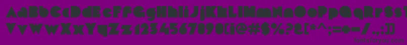 フォントMekonBlockalt – 紫の背景に黒い文字
