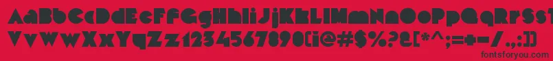 Шрифт MekonBlockalt – чёрные шрифты на красном фоне
