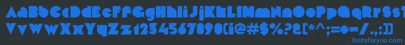 MekonBlockalt Font – Blue Fonts on Black Background