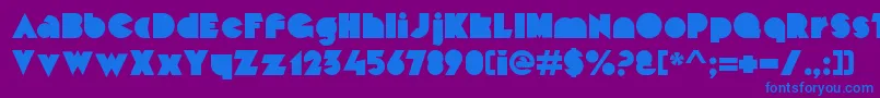 MekonBlockalt Font – Blue Fonts on Purple Background