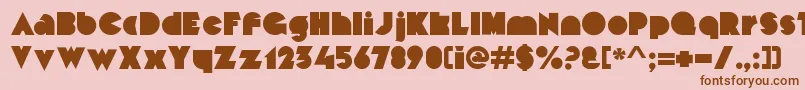 MekonBlockalt Font – Brown Fonts on Pink Background