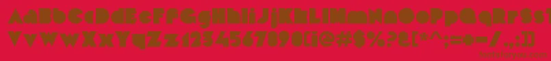 fuente MekonBlockalt – Fuentes Marrones Sobre Fondo Rojo