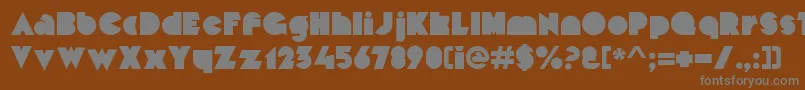 フォントMekonBlockalt – 茶色の背景に灰色の文字