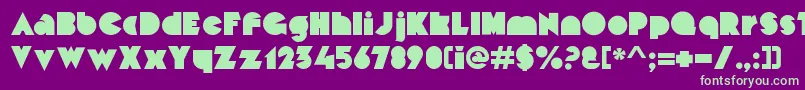 MekonBlockalt Font – Green Fonts on Purple Background