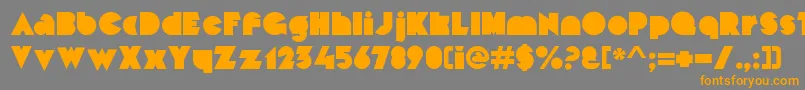 MekonBlockalt Font – Orange Fonts on Gray Background