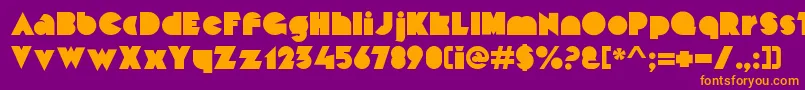MekonBlockalt Font – Orange Fonts on Purple Background