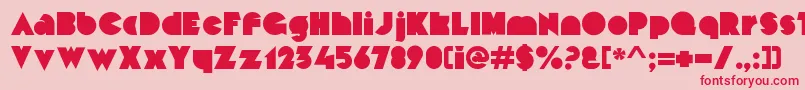 MekonBlockalt Font – Red Fonts on Pink Background