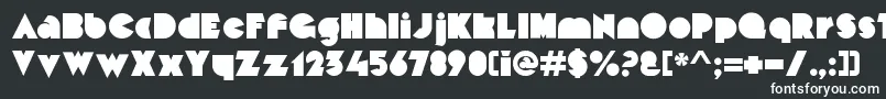 MekonBlockalt-fontti – valkoiset fontit mustalla taustalla