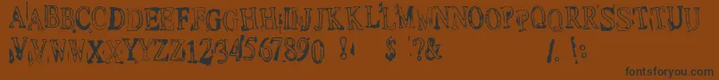 DepressionistV1.0 Font – Black Fonts on Brown Background