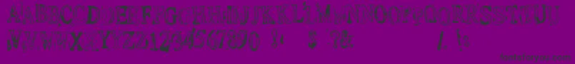 DepressionistV1.0-Schriftart – Schwarze Schriften auf violettem Hintergrund