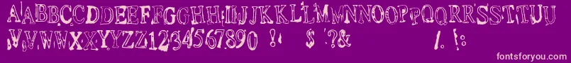 DepressionistV1.0 Font – Pink Fonts on Purple Background