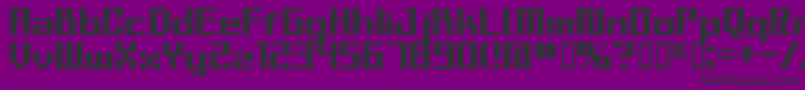 フォントBmsla – 紫の背景に黒い文字