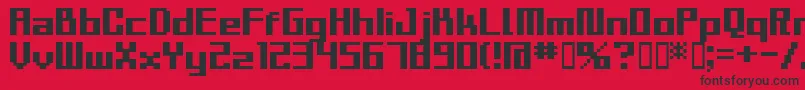 Bmsla Font – Black Fonts on Red Background