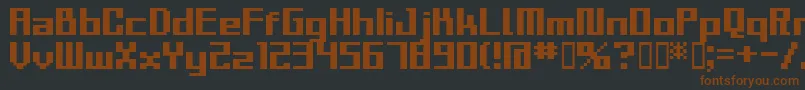 Bmsla-fontti – ruskeat fontit mustalla taustalla