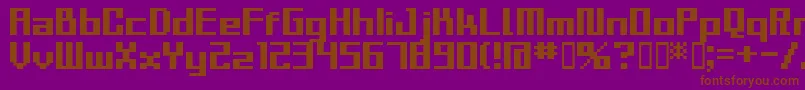 Bmsla Font – Brown Fonts on Purple Background