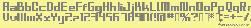 Bmsla Font – Gray Fonts on Yellow Background