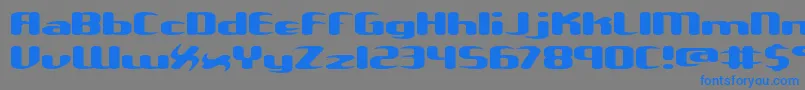 UnexploredGalaxiesWBrk Font – Blue Fonts on Gray Background