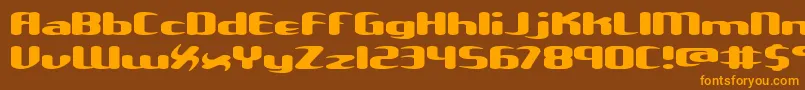 UnexploredGalaxiesWBrk Font – Orange Fonts on Brown Background