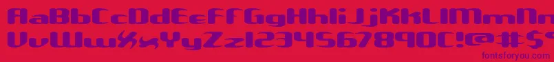 UnexploredGalaxiesWBrk Font – Purple Fonts on Red Background