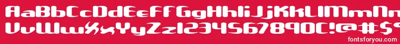 UnexploredGalaxiesWBrk Font – White Fonts on Red Background