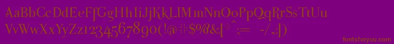 Parmapetit Font – Brown Fonts on Purple Background