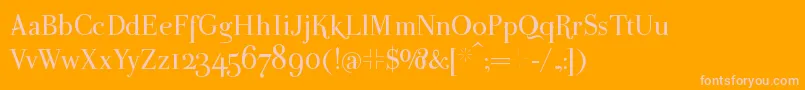 Police Parmapetit – polices roses sur fond orange