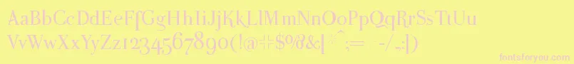 Parmapetit Font – Pink Fonts on Yellow Background