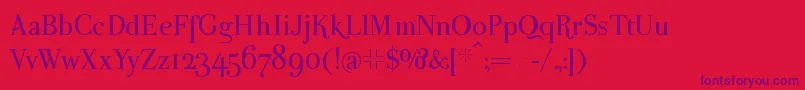 Parmapetit Font – Purple Fonts on Red Background