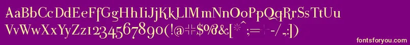 Parmapetit Font – Yellow Fonts on Purple Background