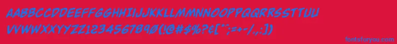 Шрифт Buddychampionrotal – синие шрифты на красном фоне