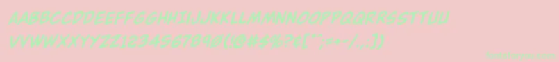 Buddychampionrotal Font – Green Fonts on Pink Background