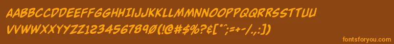 Buddychampionrotal Font – Orange Fonts on Brown Background
