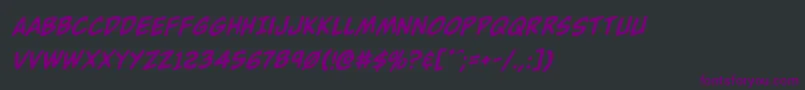 Шрифт Buddychampionrotal – фиолетовые шрифты на чёрном фоне